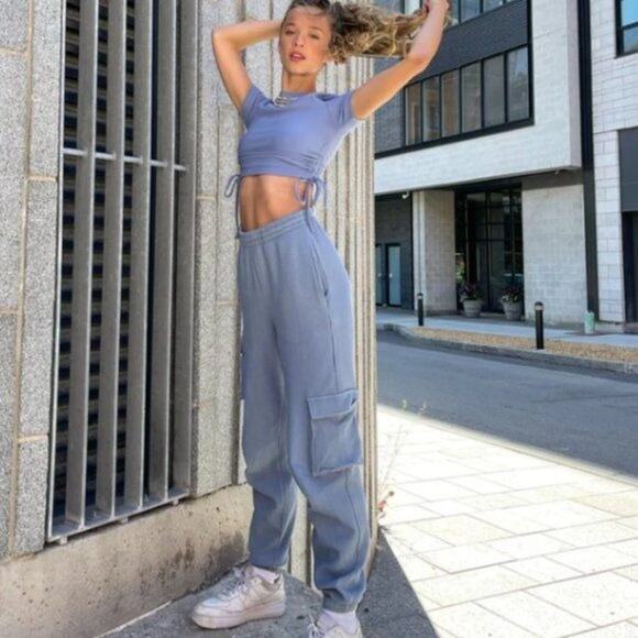 Girl Crush Recycled Crop Tee in Storm - Picture 2 of 7